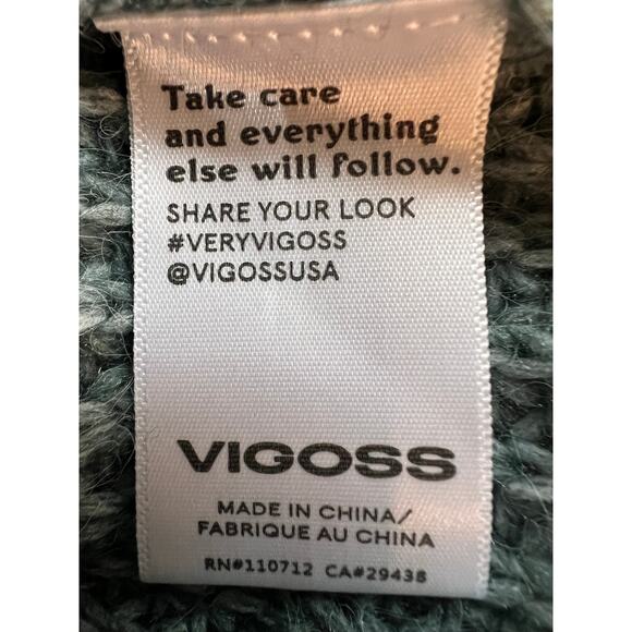 VIGOSS Women's Ombr​é Dropped Shoulder Cropped Mock Neck Sweater Size Large NEW! - Picture 10 of 12